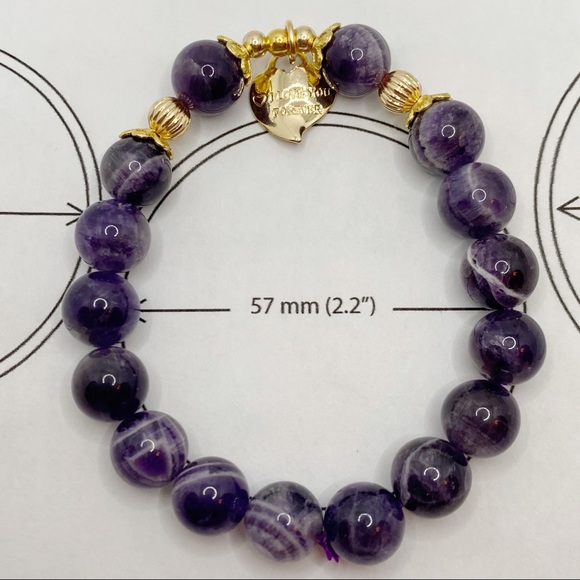 Nature Amethyst Quartz Bracelet - Picture 8 of 10